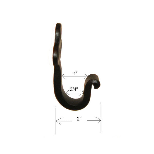 Castolon Wrought Iron Hook - High Country Iron LLC