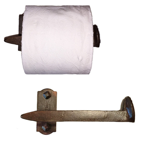 Cobre Railroad Spike Toilet Paper Holder Floor Standing, Reserve, Spar -  High Country Iron LLC