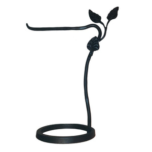 Calico Wrought Iron Leaf Countertop Towel Stand Left