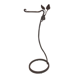 Calico Wrought Iron Leaf Toilet Paper Holder Floor Standing