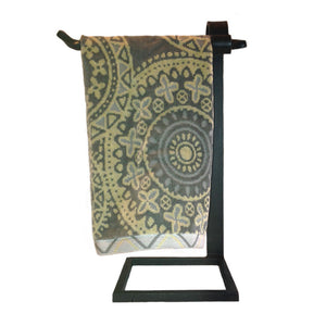 Jerome Twisted Wrought Iron Countertop Towel Stand Left