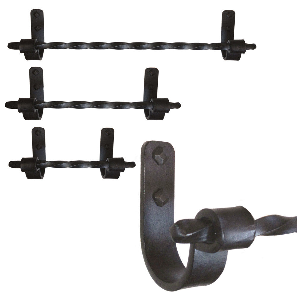 Jerome Twisted Wrought Iron Toilet Paper Holder Petite Left - High Country  Iron LLC
