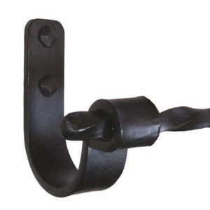 Jerome Twisted Wrought Iron Towel Ring Left