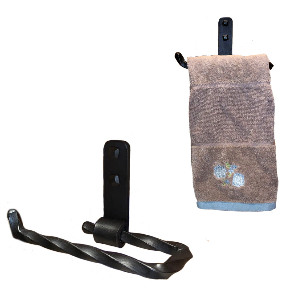 Jerome Twisted Wrought Iron Paper Towel Holder Under Cabinet Mount, Re -  High Country Iron LLC