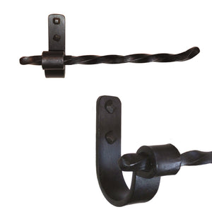 Jerome Twisted Iron Towel Bar Short Right
