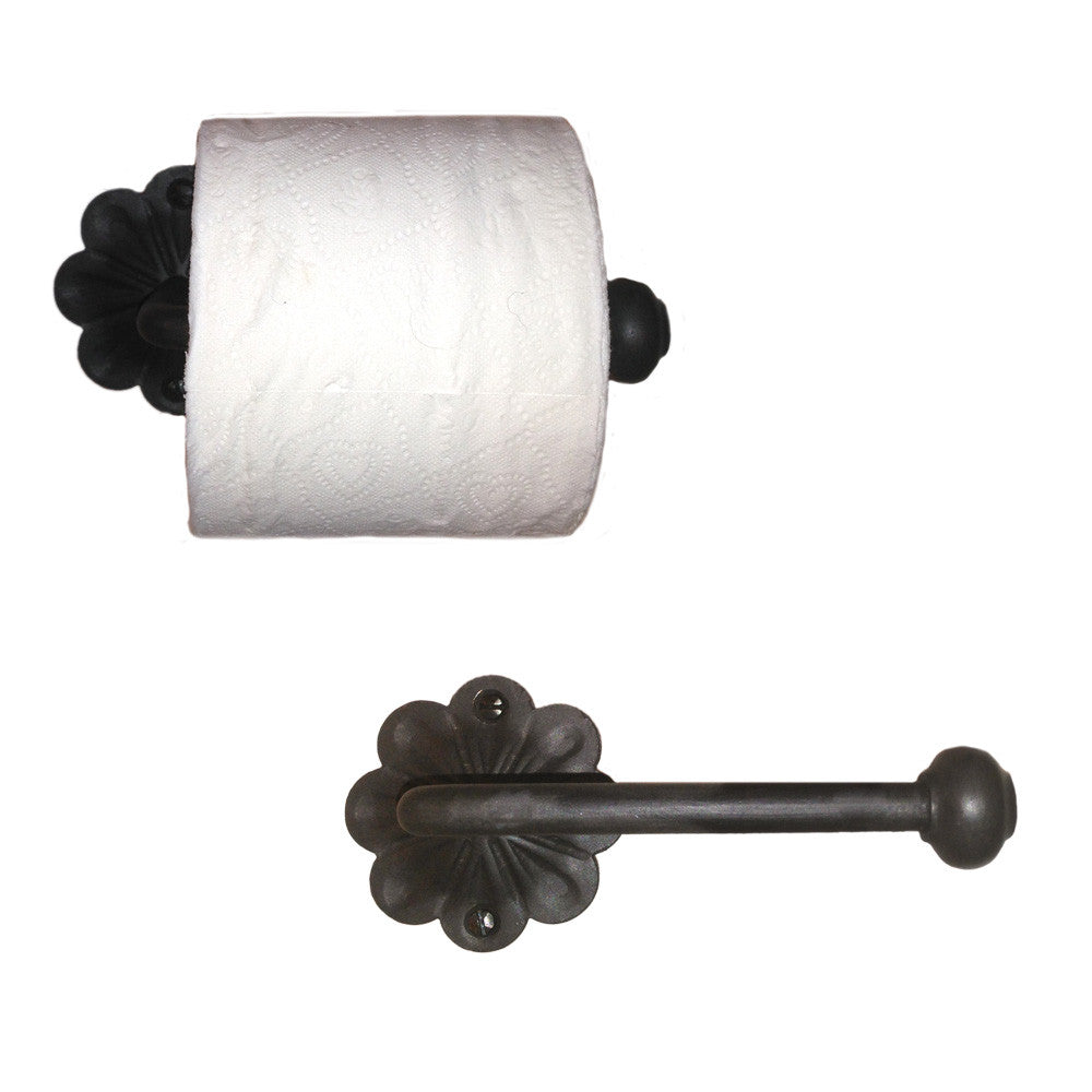 Handmade Wrought Iron Toilet Paper Holder – Black Iron Bathroom Accessories